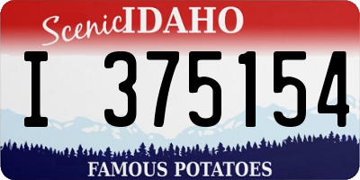 ID license plate I375154
