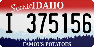 ID license plate I375156