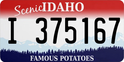 ID license plate I375167