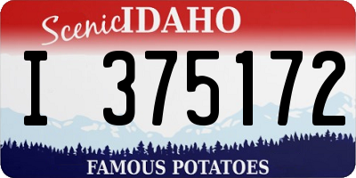 ID license plate I375172