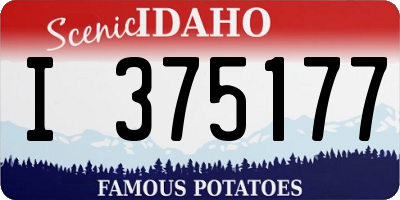 ID license plate I375177