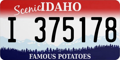 ID license plate I375178