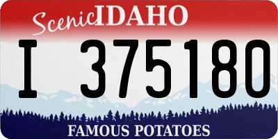 ID license plate I375180