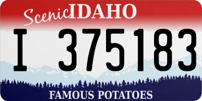 ID license plate I375183