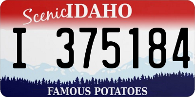 ID license plate I375184
