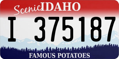 ID license plate I375187