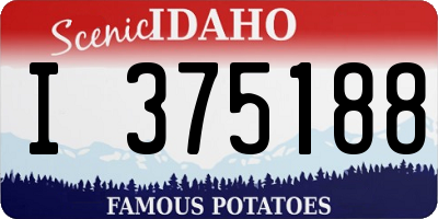 ID license plate I375188