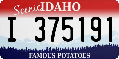 ID license plate I375191