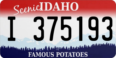 ID license plate I375193