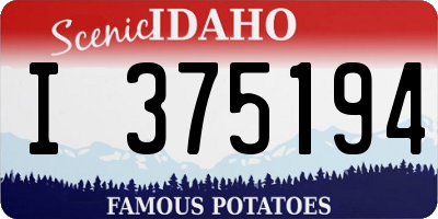 ID license plate I375194