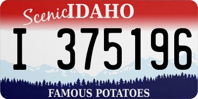 ID license plate I375196