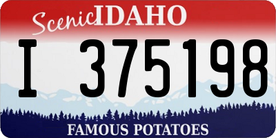 ID license plate I375198