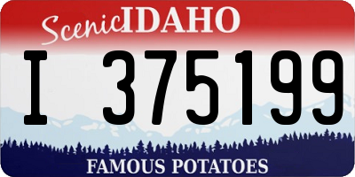 ID license plate I375199