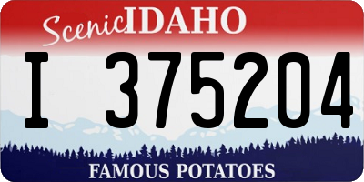 ID license plate I375204