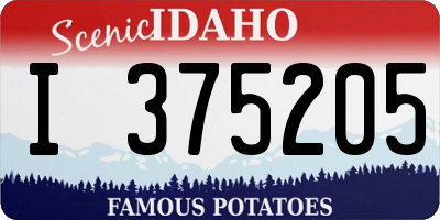 ID license plate I375205