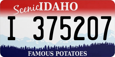 ID license plate I375207