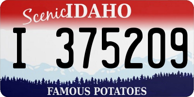 ID license plate I375209