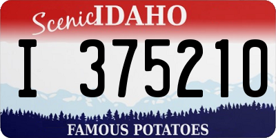 ID license plate I375210