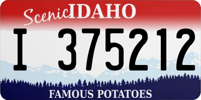ID license plate I375212