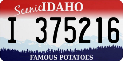 ID license plate I375216