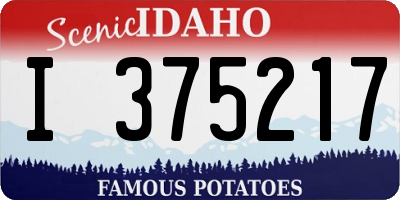 ID license plate I375217