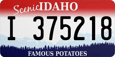 ID license plate I375218