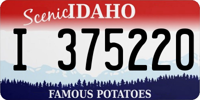 ID license plate I375220