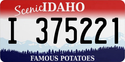 ID license plate I375221