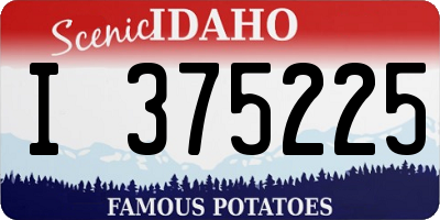 ID license plate I375225