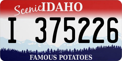 ID license plate I375226
