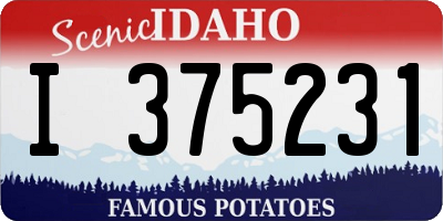 ID license plate I375231