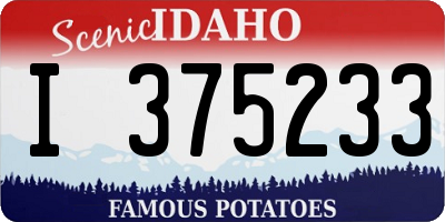 ID license plate I375233