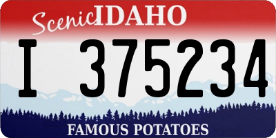 ID license plate I375234