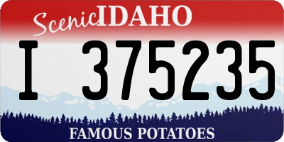 ID license plate I375235