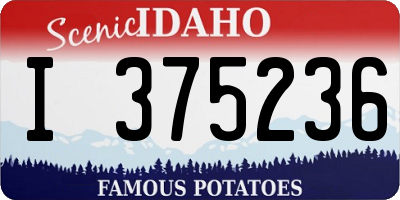 ID license plate I375236