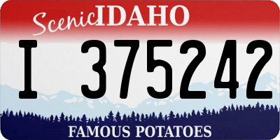 ID license plate I375242