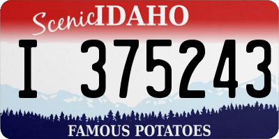 ID license plate I375243