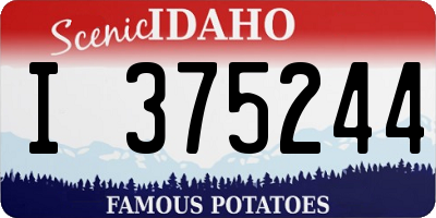 ID license plate I375244