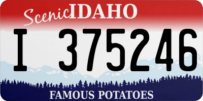 ID license plate I375246