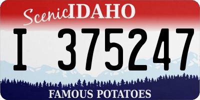 ID license plate I375247