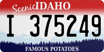 ID license plate I375249