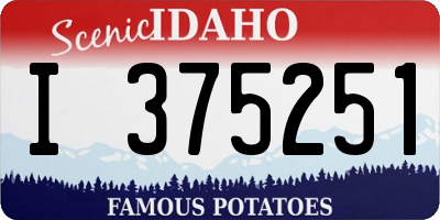 ID license plate I375251