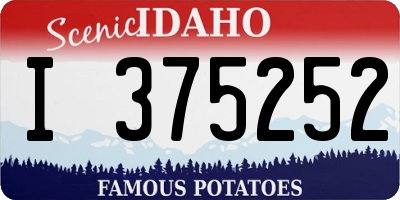 ID license plate I375252