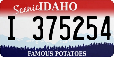 ID license plate I375254