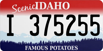 ID license plate I375255