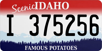 ID license plate I375256