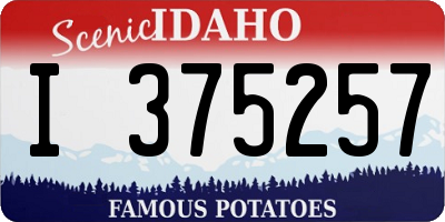 ID license plate I375257