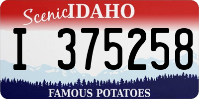 ID license plate I375258