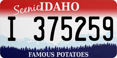 ID license plate I375259