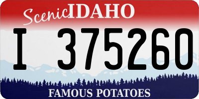ID license plate I375260